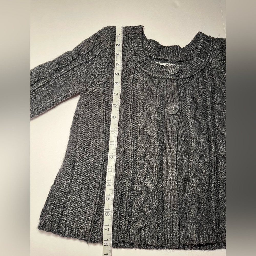 Vintage Charcoal AE Short Sleeve Babydoll Cardigan 2 Button Twilight Core Sz S - Picture 4 of 7